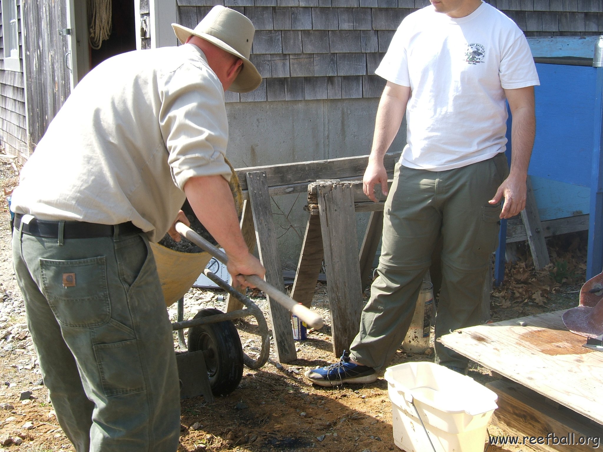 mixing cement