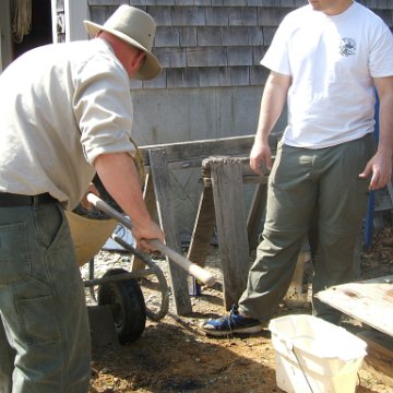 mixing cement