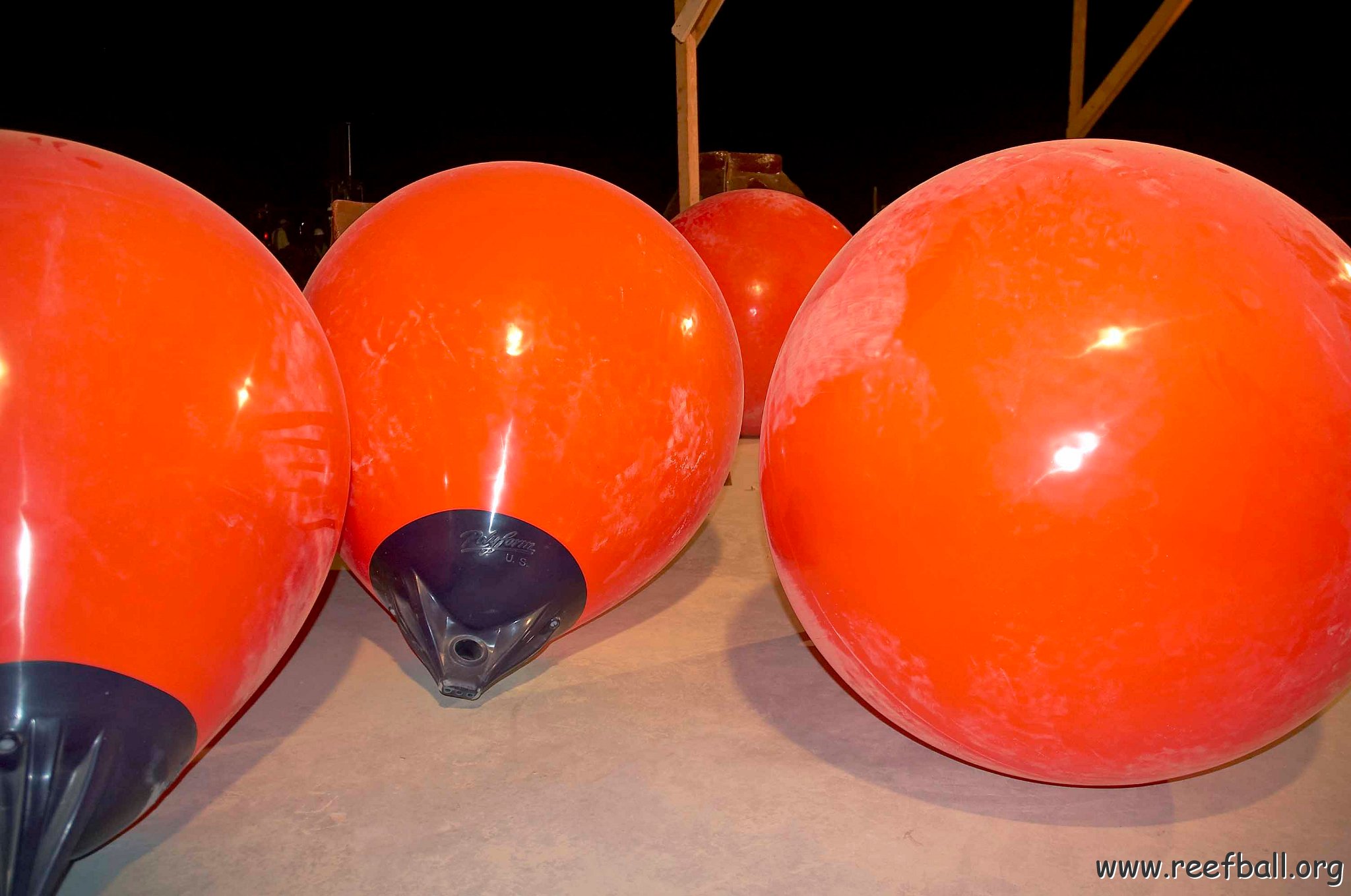 Polyform Bladders being Inflated before used the first time in the Molds